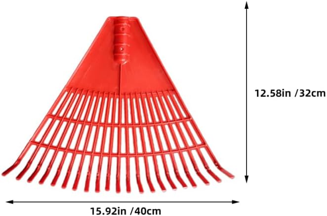 POPETPOP Gardening Rake Plastic Lawn Rake with 21 Tines for Efficient Leaf and Grass Removal Outdoor Yard Tool for Lawn Leveling and Garden Care