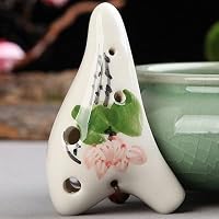 Support Pour Ocarina En Porcelaine Blanche - Présentation Élégante Pour Ocarina 6 Ou 12 Trous