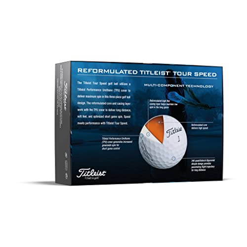 Titleist-Tour-Speed-Bolas-DE-Golf-Adultos-Unisex-Blanco-Talla-unica