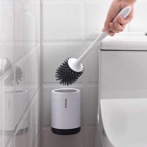 Meiyijia Antibacterial Toilet Brush with Clean Silicone Bristles (Wall Mounted) 2 Pieces, Toilet Brush, Abs Material + Pc - Image 5