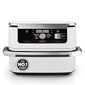 Ninja Foodi FlexDrawer Air Fryer, Dual Zone Avec Séparateur Amovible, Grand Tiroir de 10.4 L, 7-en-1, Double Zone, Sans Huile, Pièces Antiadhésives Compatibles Au Lave-Vaisselle, Blanc AF500EUWH