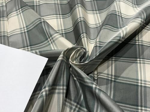 Tissu soie Dupioni à carreaux pour coudre une robe de créateur sans manquer de tissu 4 mètres