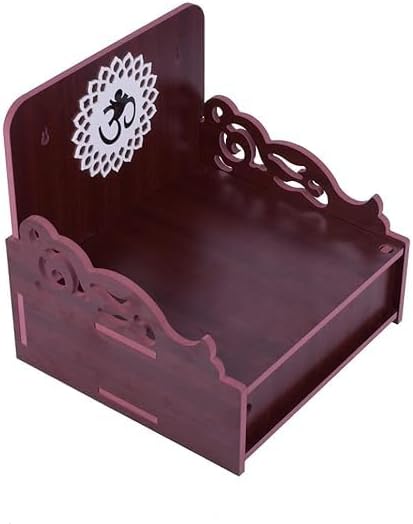 日蓮掛け軸及び木彫の仏様付仏壇と木製タンス 引き出し付き ダーク