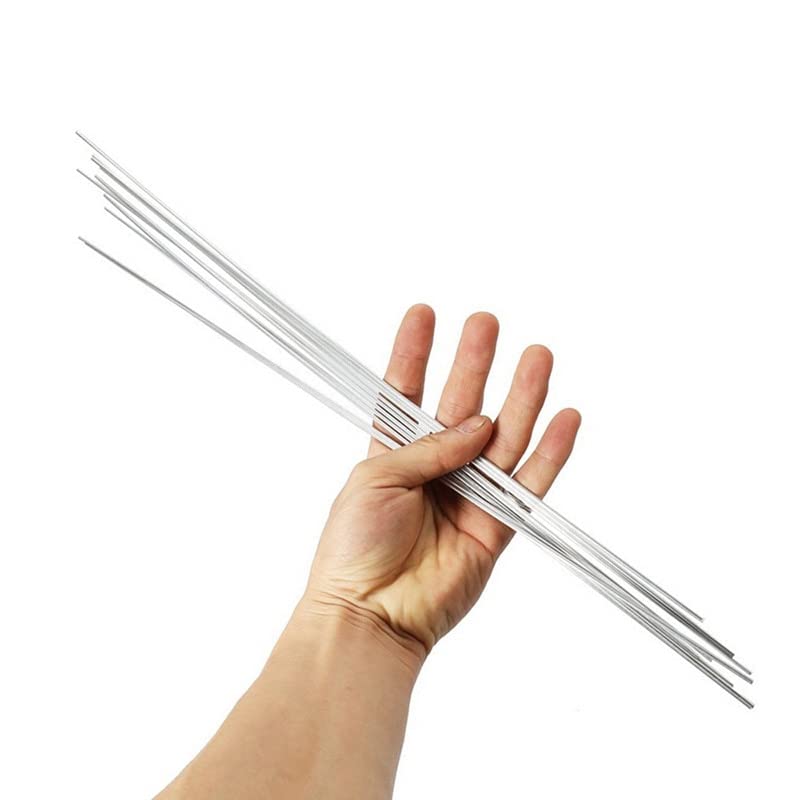 10Pcs/set 20cm Length Low Temperature Bars 1.6mm/2mm Welding Solder Wire Universal Silver Welding Rod Cored Wire Rod Solder No Need Solder Powder Weld Bar ( Size : 20cm 2.0mm , Color : 10pcs )