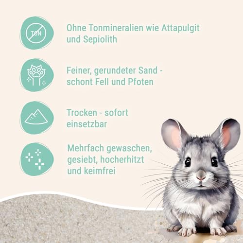 Chinchillasand Schicker Mineral beige 0,1-0,3 mm 25 kg Badesand