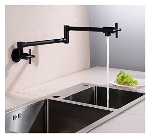 Robinet de cuisine mural pour grand évier avec bras pivotant swing