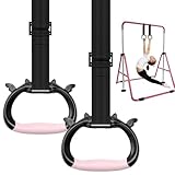 Csoalpo Gymnastics Rings, Professional Adjustable Extended Straps, 550 lbs Weight Capacity, Featuring Premium Non-Slip Grip Design, Suitable for Indoor/Outdoor Strength and Fitness Training.
