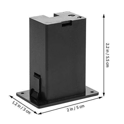 3Pcs 9V Battery Case Box Guitar Bass Pick Up Battery Compartment Cover Case Plastic Active Guitar Bass Battery Case Holder Guitar Pick Up Accessories (Black) #TOP6