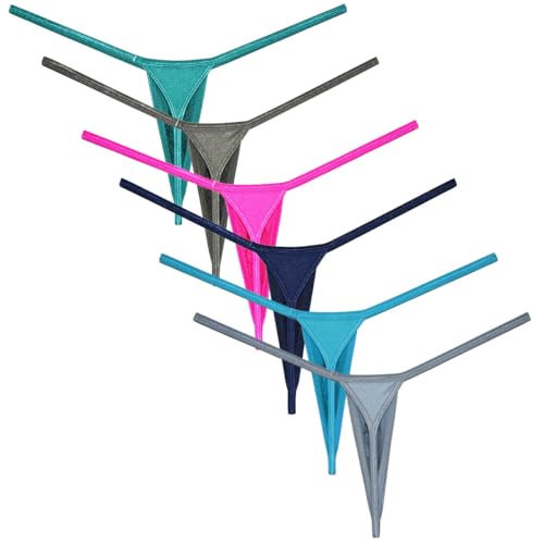 OROCOJUCO Men Border Mini Thong Drawing Pouch T-back Shiny Spandex Micro Bikini Underwear2