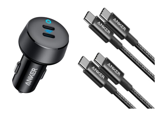 Image of Anker USB C Car Charger with USB C Cable (3.3FT, 2Pack)