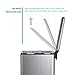 Home Zone Living 13 Gallon Slim Kitchen Trash Can with Dual Compartments for Trash and Recycling, Soft Close Lid, Step Pedal, Stainless Steel, Silver, Gen 1