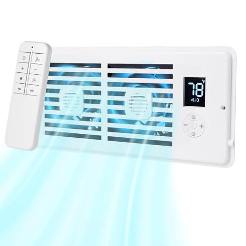 OCZWV Smart Register Booster Fan, White, 4x10 Inch, Ultra Quiet