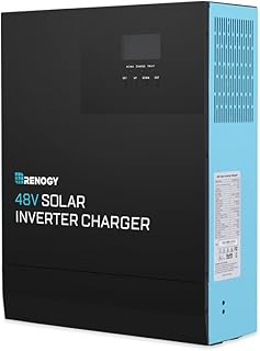 Renogy 48V 3500W Pure Sine Wave Inverter, All-in-One with MPPT Charge Controller, Power-Saving Mode DC 48V to AC 120V, Surge 7000W, Solar, Generator Battery Charging, LCD&LED, for Home, Camping, RV