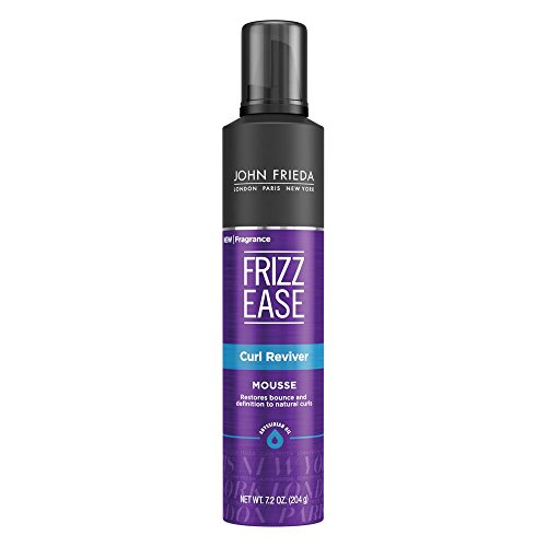 John Frieda Frizz Ease Curl Reviver Mousse, 7.2 Ounces, Enhances Curls, Soft Flexible Hold, Mousse for Curly or Frizzy Hair, Alcohol-Free