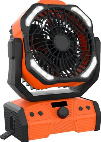 Beefull Portable Rechargeable Fan, 3-in-1 Camping Fan with 20000mAh Battery Powered, LED Lights, USB...