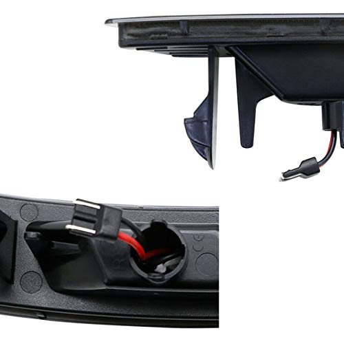 Nslumo Amber Front Bumper Led Side Marker Lights Compatible With 12-19 V'w Beetle 18-Up V'w Ti-Guan, Smoked Lens Replace Oem Sidemarker Lamps #TOP2