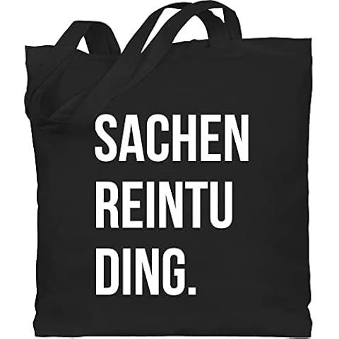 Baumwolltasche - Festival Zubehör - Sachenreintuding - Unisize - Schwarz - witzige sachen konzert sach erwachsene coole sache ding beutel shopping bag stoff witzig sprüche stoffbeutel Cover