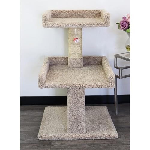Árbol para gatos Maykoosh con tapizado en alfombra beige miniatura 2