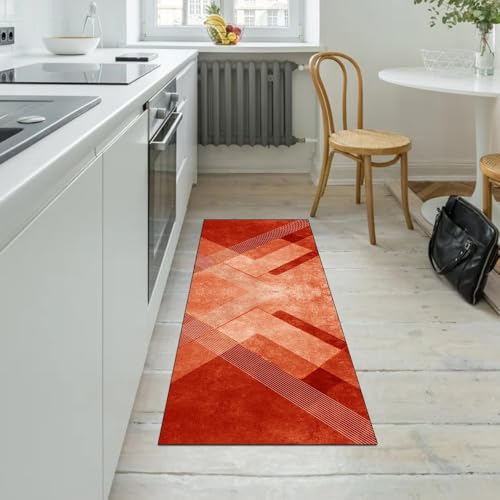 Tapis de couloir rouge patchwork de grande longueur 850 cm - 5