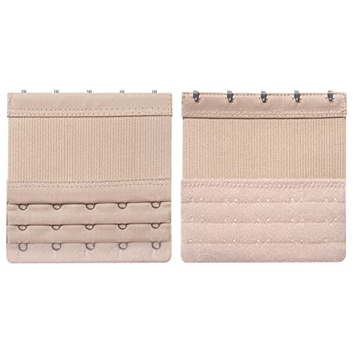 Motyawn Womens Bra Extender Bra Band Breathing Room 5Pcs-Pack Multi-Size (5 Color, 5 Hook 3/4" Spacing) #TOP3
