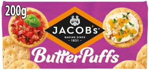 JACOB'S Butter Puffs Crackers - The Light & Flaky Biscuit, 200 g