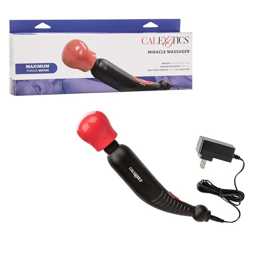 CalExotics Miracle Massager – Body Wand Vibrator for Couples – Adult Sex Personal Massager - Black