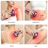 Urządzenie do masażu cellulitu, elektryczne urządzenie do drenażu limfatycznego, 6 poziomów mikroprądu, terapia czerwonym światłem, regulowana temperatura (30°C - 60°C) do masażu ciała, nóg, brzucha