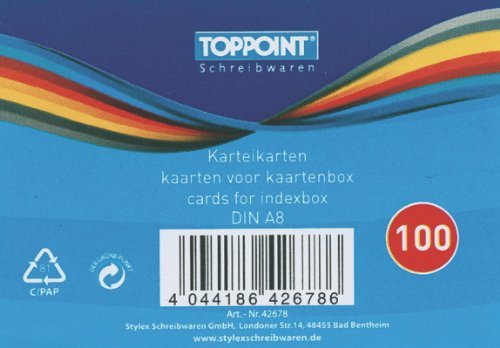 5000 Stylex Karteikarten DIN A8 weiss liniert 52x74mm (DIN A8 5000 Stück , liniert weiß )