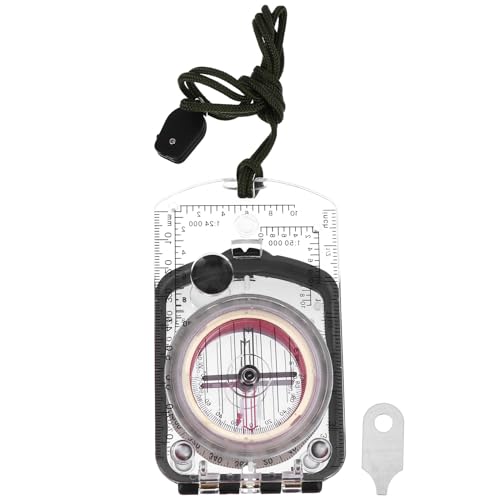 Brújula de orientación con regla y dial luminoso para camping miniatura 1
