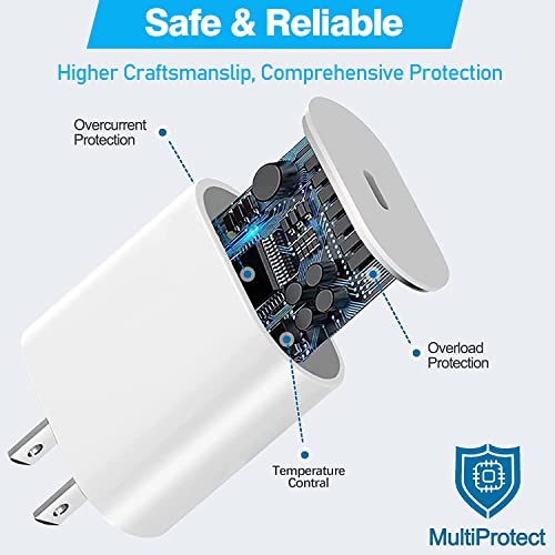 20W Usb C Fast Charger For 2022/2021/2020/2018 Ipad Pro 12.9 Inch, Ipad Pro 11, Ipad Air 5Th/4Th Generation, 2022 Ipad 10Th Generation, Ipad Mini 6, 6.6Ft Usb C To Usb C Charging Cable(2 Pack) #TOP7