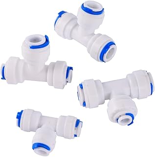 ezqnirk 1PCS Reverse Osmosis Quick Connector RO Water Aquarium Pipe Fitting,9.52-9.52-9.52mm T
