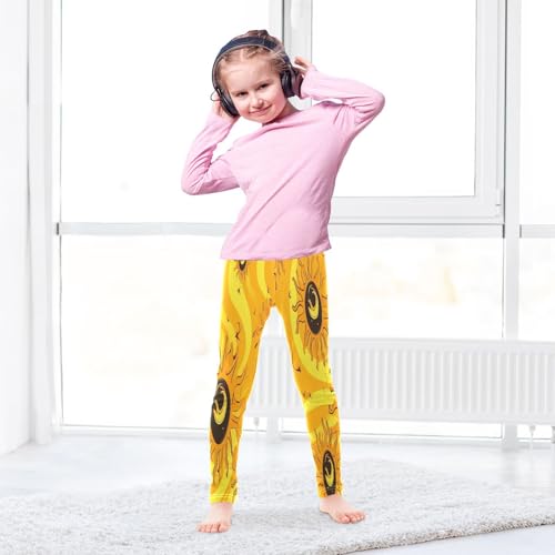 Toddler Girls Leggings Printed Yoga Pants Leggings Yellow Sun for Kids4