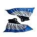 BJEFHYP anti slip shoe covers, heavy duty shoe covers，disposable shoe covers, waterproof and wear-resistant plastic non-woven fabric foot covers, outdoor lawn, L50 pieces, blue and white (L), BJE009