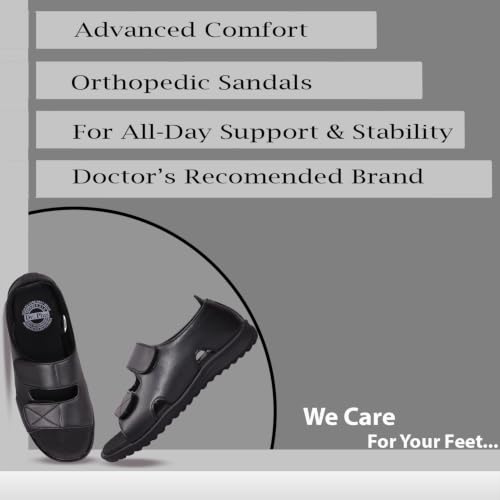 Image of DR PLUS Men's Healthcare, Diabetic and Orthopedic Light Weight MCR /MCP Footwear /Sandals /Slipper /Chappal