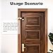 Wooden Door Chime with Brass Bells-Handcrafted Magnetic Shopkeeper's Bell for Entries.No-Tools Installation,Clear Timeless Alert Sound.Suitable for Home,Office,Shop,and Courtyard. (BWalnut)