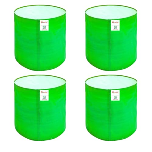 Image of Premium HDPE UV Stabilised Grow Bags 9x9 Inch (Pack of 4) | 260 GSM Heavy Duty Round Planter Bags | Reusable Fabric Pots for Terrace, Balcony & Vegetable Gardening