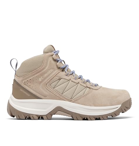 Columbia Womens Transverse Suede Waterproof Hiking Boot, Canvas Tan/New Moon, 9 Wide