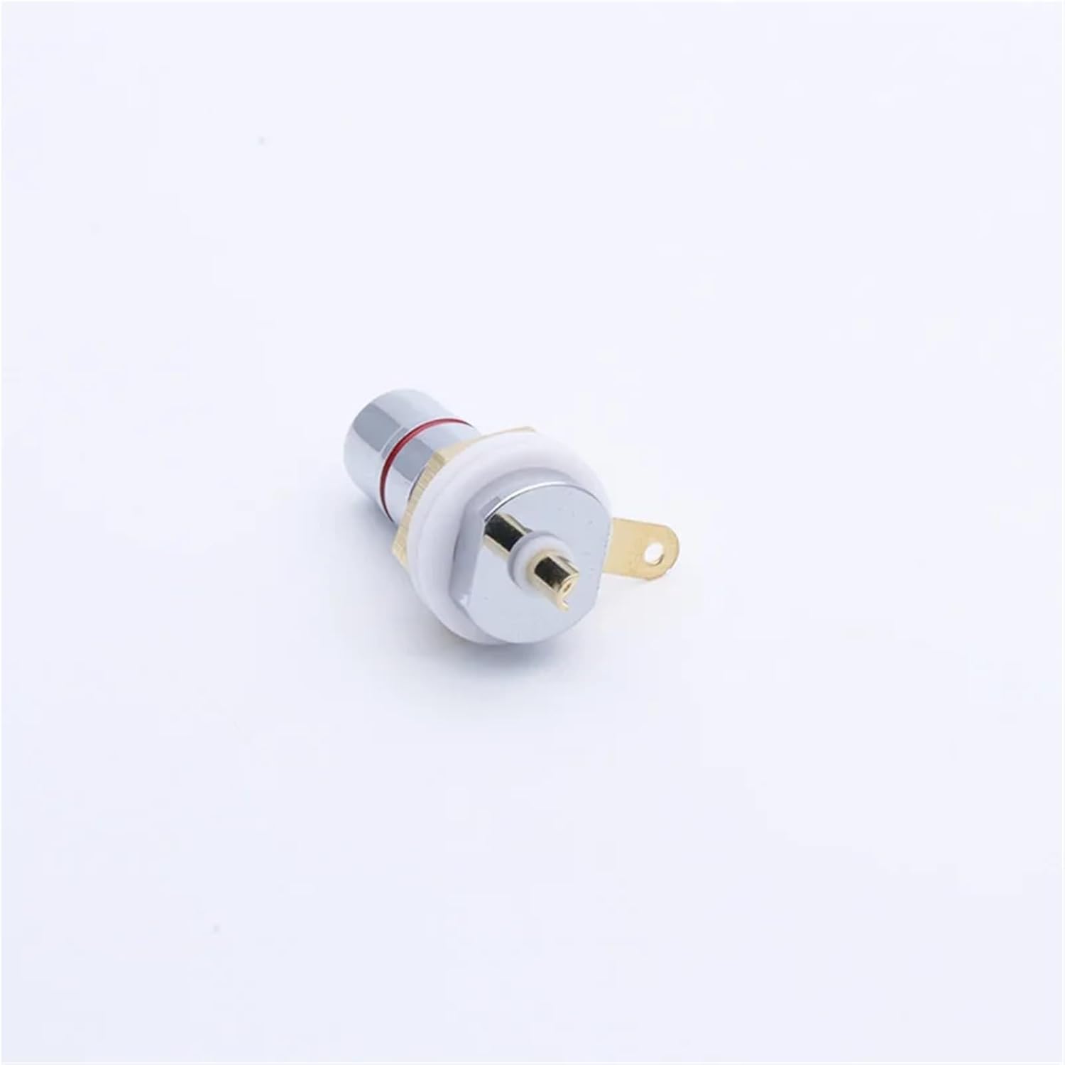 1Pair Rhodium-Plated Lotus Female Socket Connector, HiFi Audio Terminals,Amplifier CD Input Jacks
