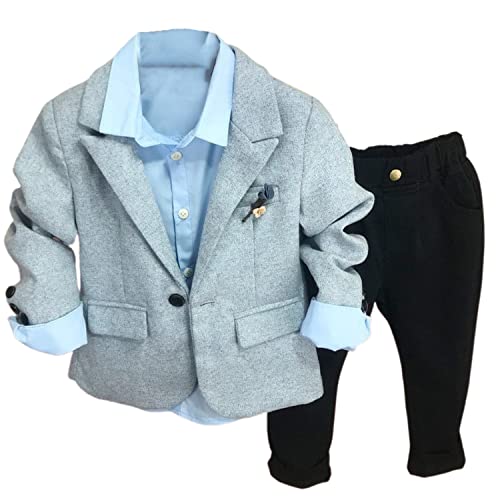 Costume en lin garçon avec veste et pantalon décontracté chic pour enfant