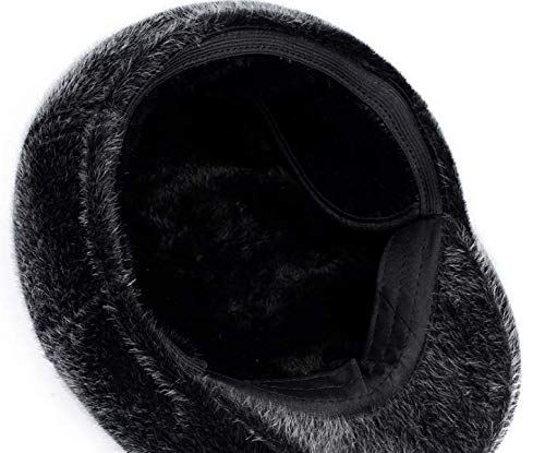 Mens Newsboy Caps Faux Fur Driving Hunting Hat Beret Cabbie Flat Cap Beanie Sports Hat Cycling Ski Snow Cold Weather Dad Hats Caps Golf Driving Hat Hunter Visor Hats Xmas Gifts #TOP3