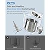 Bear NutriEase AllStage Stainless Steel Baby Food Maker Steamer and Blender, Truly OneStep Baby Food Processor Puree Maker Grinder Mills, Auto Cooking&Grinding for Healthy Homemade Baby Food, BPA-Free