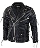 TruClothing Mens Live to Ride Cow Hide Real Leather Jacket Original Cross Zip Brando Biker Motorcycle - Black Brown S #2