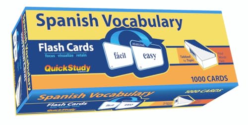 Spanish Vocabulary 1000 Flash Cards: a QuickStudy Reference Tool