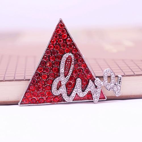 Image of Sparking Red Diamond Inlady DELTA Diva Pin Brooch Women Siterhood Group Gifts Soror Party Beautiful Gifts Jewelry