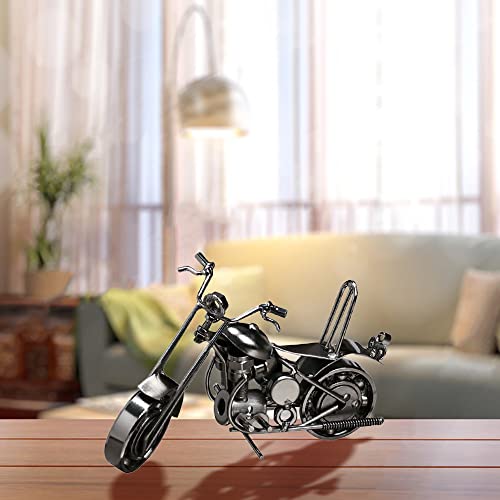 Huture Decor Motor Vintage Iron Art Motorcycle Metal Deco Gift Motor Model Collectible Travel Sculpture Decoration Or As A Funny Gift Idea Classic Art Decoration Ornaments For Home Office, Silver #TOP4