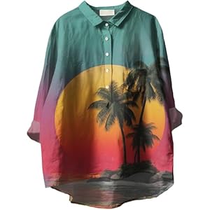 BIVENANT Women Funny Graphic Long Sleeve Floral Blouses Plus Size Button Shirts Casual Cute Vneck Fall Tunic Tops Trendy