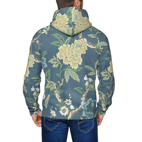 Sweat à capuche homme imprimé fleurs pull hiver automne printemps casual - 6