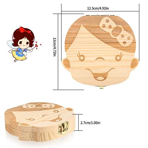 wugongshan Wooden Tooth Box, Milk Tooth Box for Girls Milk Tooth Box, Tooth Box, Storage Box - Image 2