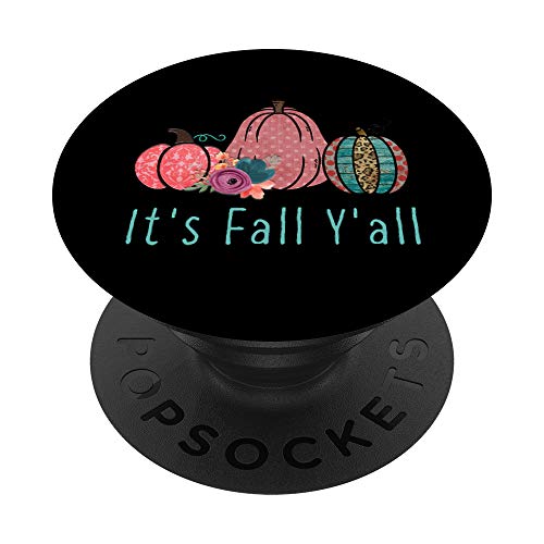 It's Fall Y'all Leopard Cheetah - Camisa de calabaza con estampado rústico PopSockets PopGrip Intercambiable