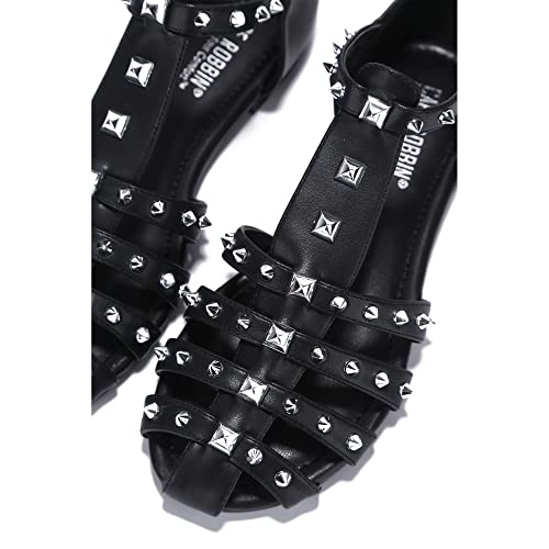 Cape Robbin ELOWYN BLK Sandals Slides For Women, Studded Womens Mules Slip thumb #2